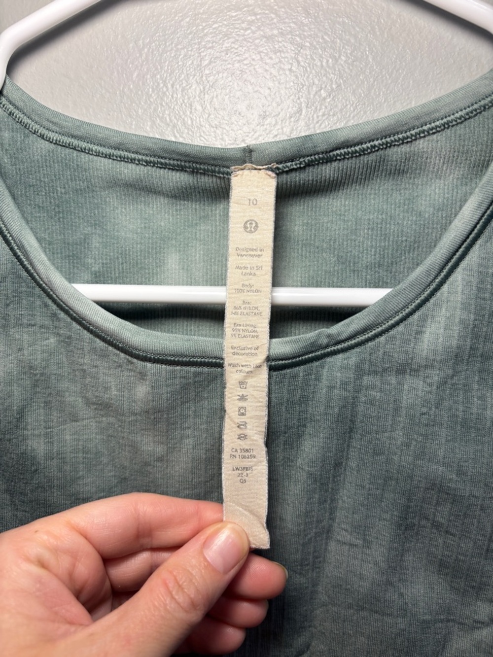 Lululemon Ebb To Street Marble Dye Long Sleeve Shirt Women’s 10 Tidewater Teal - Picture 4 of 8
